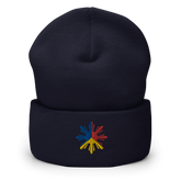 Philippines Tricolor Sun Cuffed Beanie